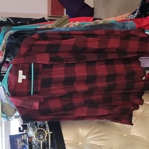 Red plaid top